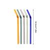 1Pc Reusable Glass Straws Colorful Drinking Straw Eco-Friendly High Borosilicate Glass Straw Party Favors Bar Drinkware