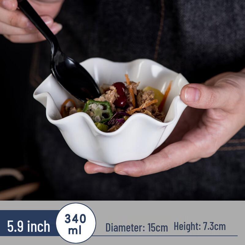 Салатник Yuyi Angel из чисто белой керамики