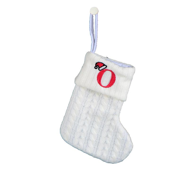 Kids' Embroidered White Knit Christmas Stocking - Holiday Decor