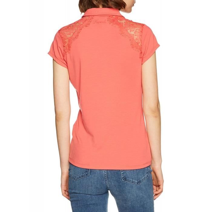 Polo Femme Kaporal Vaina - Rose - Coupe ajustée - Manches courtes - Col polo