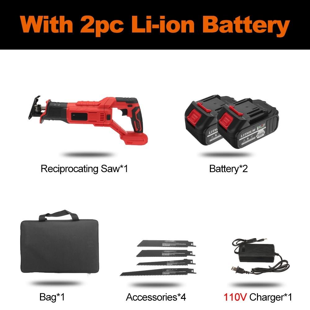 2400W Cordless Electric Reciprocating Saw Brushless Electric Saw Metal Woodworking Tools For Makita 18V Battery