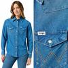 Wrangler Heritage Shirt Mid Stone Women's Denim Shirt Regular Fit XS