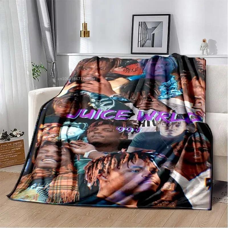 Album Rapper Juice Wrld 999 Blanket Poster Art Printed Flannel Blanket Soft Bedspread Sofa Warming Cover Gift for Music Fans