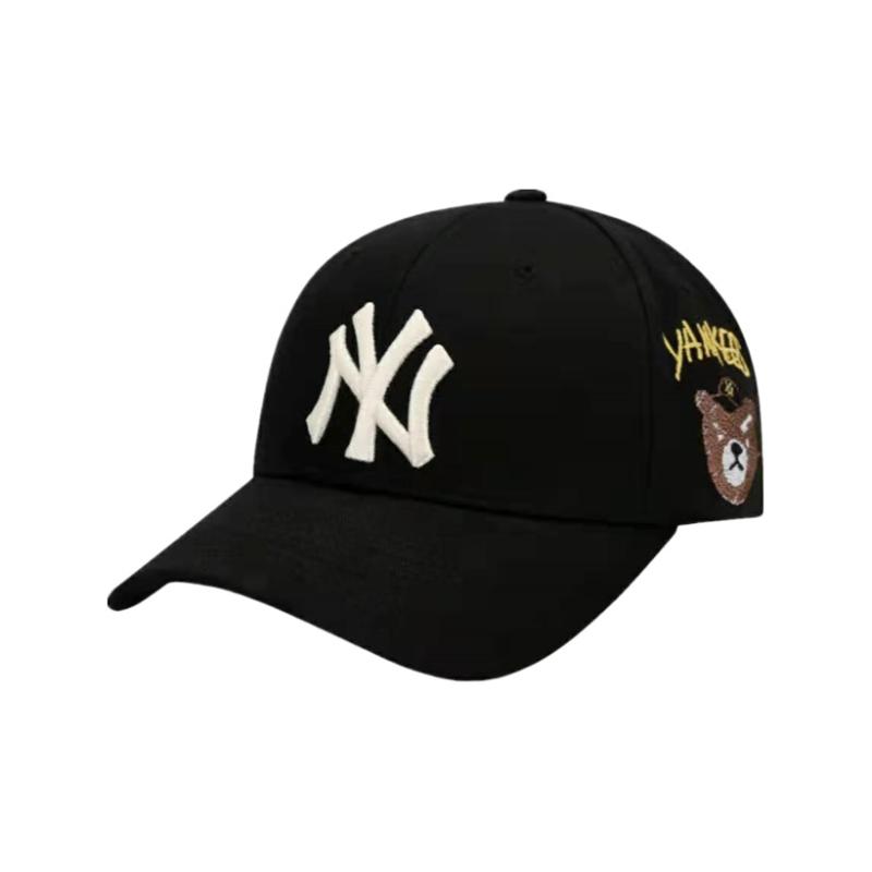 Хлопковые Бейсболки MLB Унисекс Черные Модные 32CPAA111-50L F чёрный