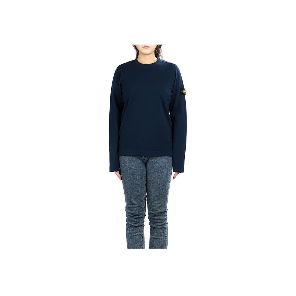 Stone Island Solid Color Logo Patch Crewneck Sweatshirt Kids sweatshirts 7616509A2-V0028
