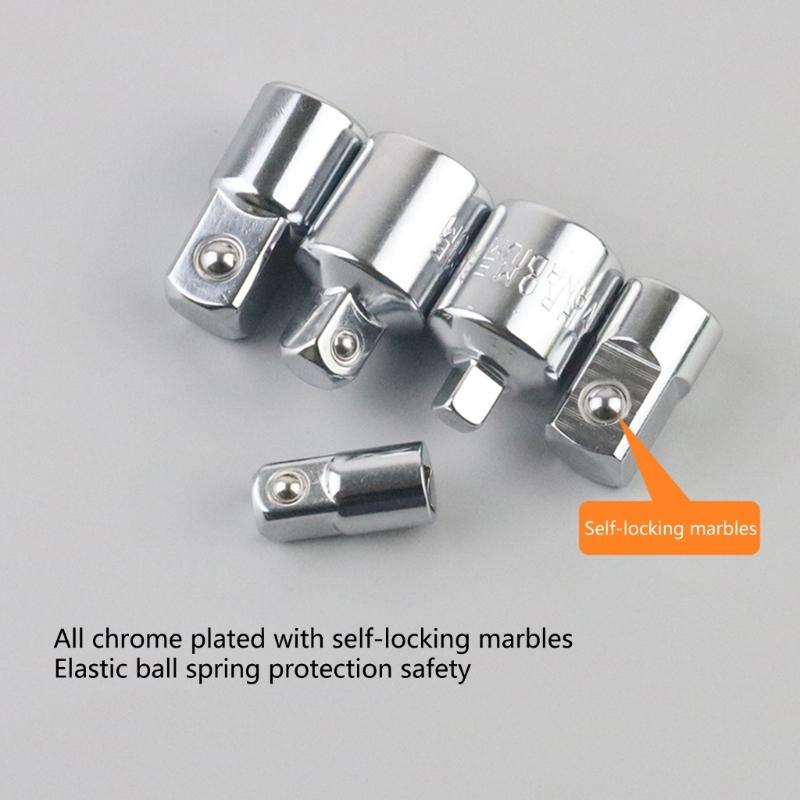 6Pcs Socket Adapter Set 1/2inch 3/8inch 1/4inch Steel Ratchet Wrench for Car Bicycles Garage Home Repair Tool