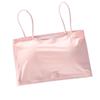 Seamless Ice Silk Strapless Bandeau Top with Padded Bra for Girls - Comfortable, Body-Hugging Camisole