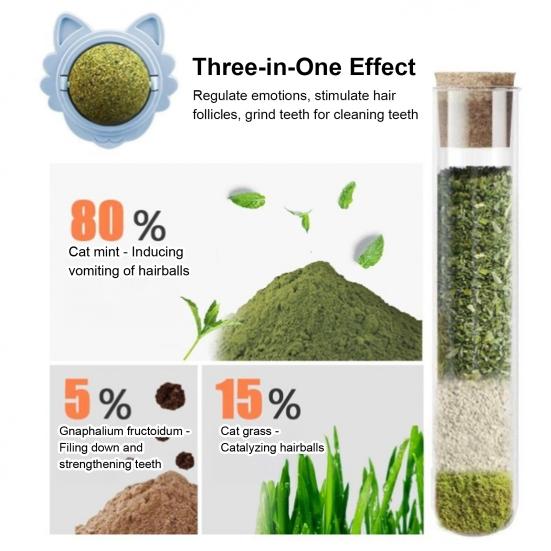 Catnip Ball Cat Toy 360-Degree Rotating Catnip Ball Encourages Active Play Cats Lick Kitten Chew Toy for Dental Health Chewing Boredom Relief