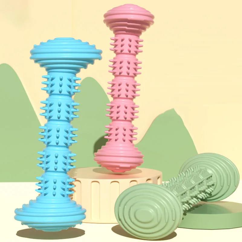 Pet Chew Toy Rubber Durable Bone Shape Teeth Grinding Chewing Toys Teeth Cleaning for Small Dogs Training Pet Supplies