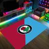 Blackburn Rovers Football Design Crystal Velvet Carpet Cozy Non?Slip Printed Rug For Bedroom Living Room Entrance