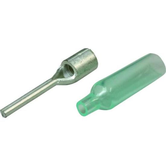 Nichifu Terminal Industry Rod-Shaped Crimp Terminals (with Caps), TC8-18-ST-C, 50-Pack