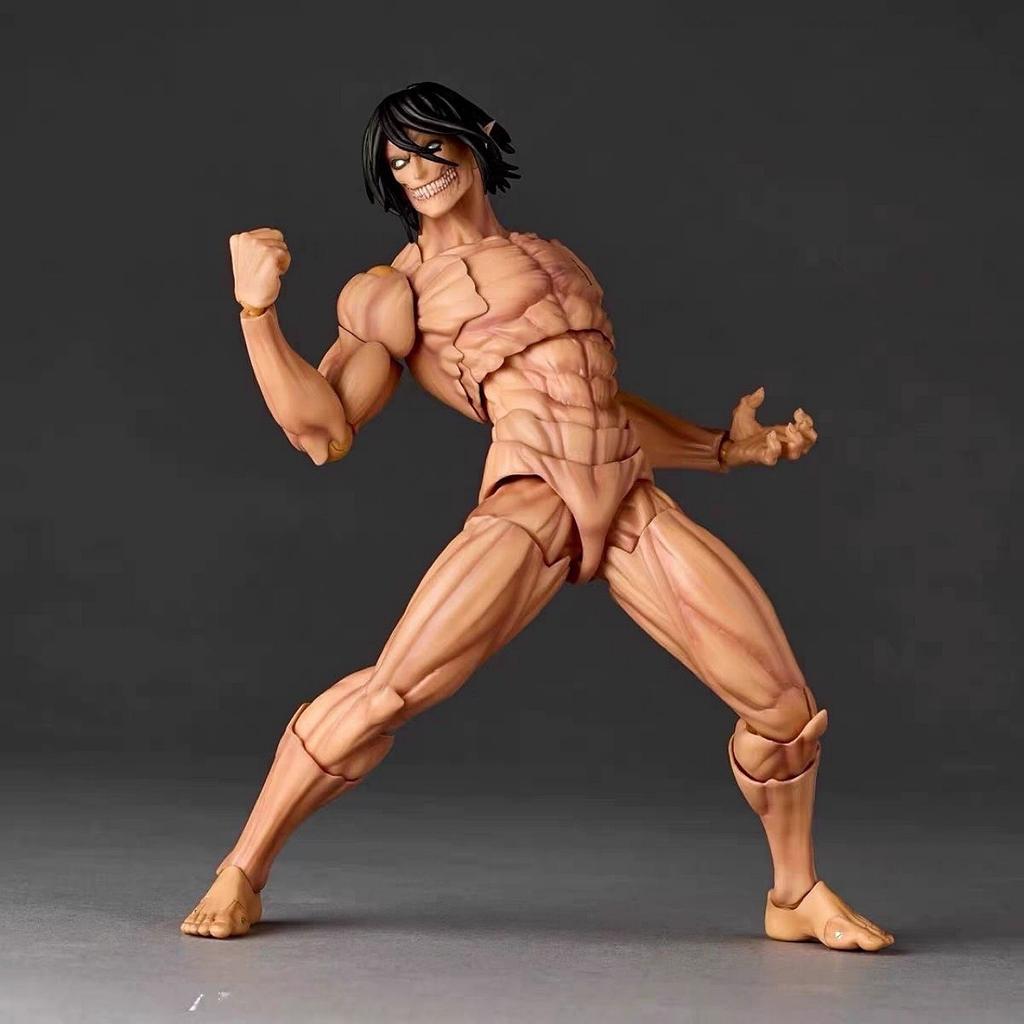 Revoltech Amazing Yamaguchi Attack on Titan – Armored Titan & Female Titan Action Figures, Highly Articulated Collectible Model Set