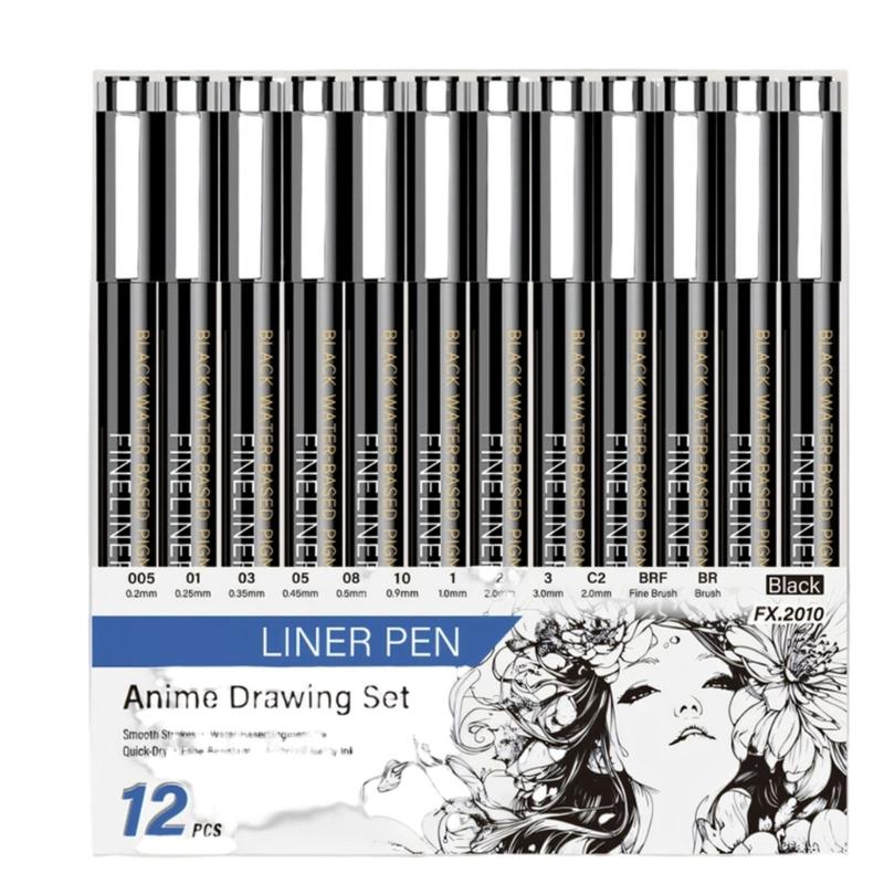 Professional Art Marker Needle Tip Drawing Pen Waterproof Fine Liner Pen For Artists Sketching And Art Illustrations