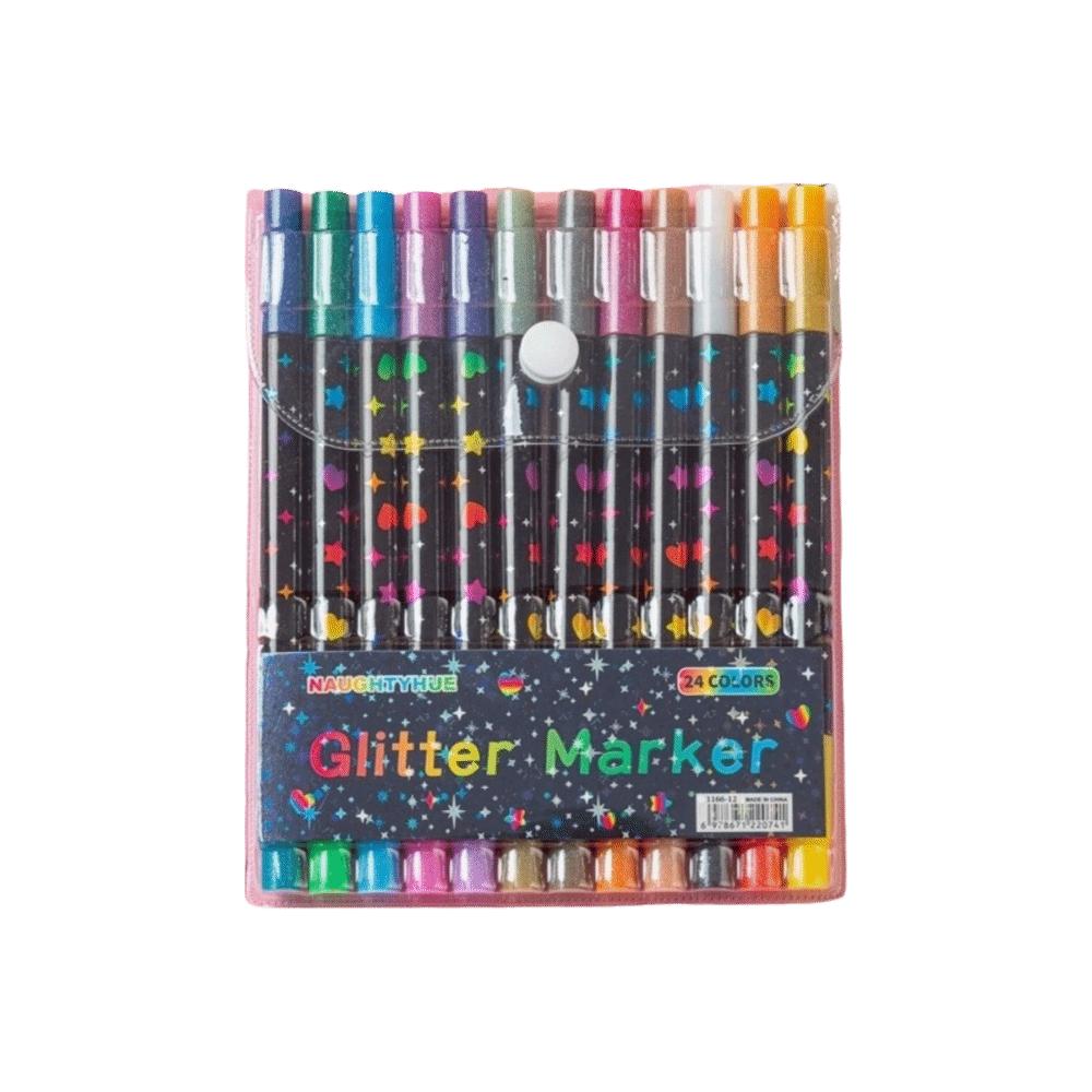 

Colorful Dual-Tip Fine Brush Pens Fast-Drying Ink Drawing Pen Marker Pens Set Journaling 12Pcs 24Colors