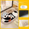 VIKAMA Cartoon Panda Badezimmertür Teppich Saugfähige Rutschfeste Matte Schlafzimmer Imitation Kaschmir Teppich Heimdekoration