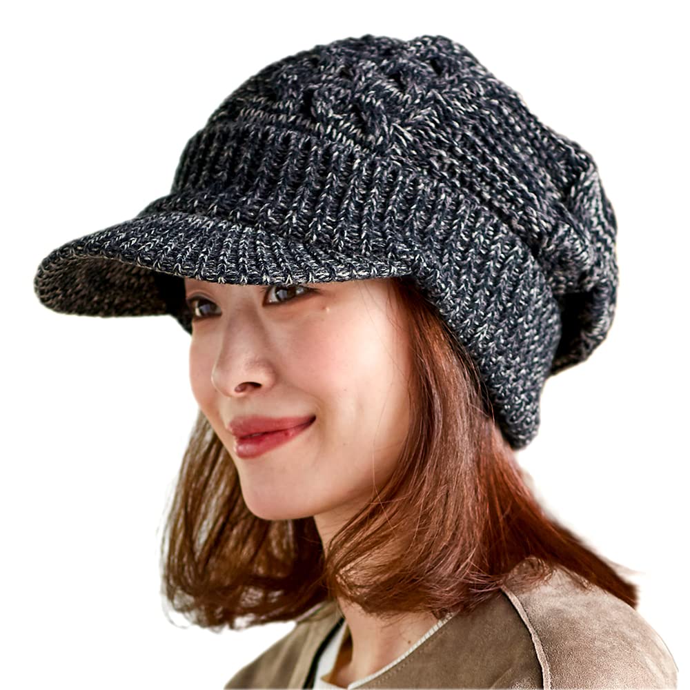 

iMedia Knitted Dark Cold Slimming Loose Slimming Knit Hat Women s Hat, Gray, Protection, Effect, Stylish, Fall/Winter, Stretchy, Fit, Warm,