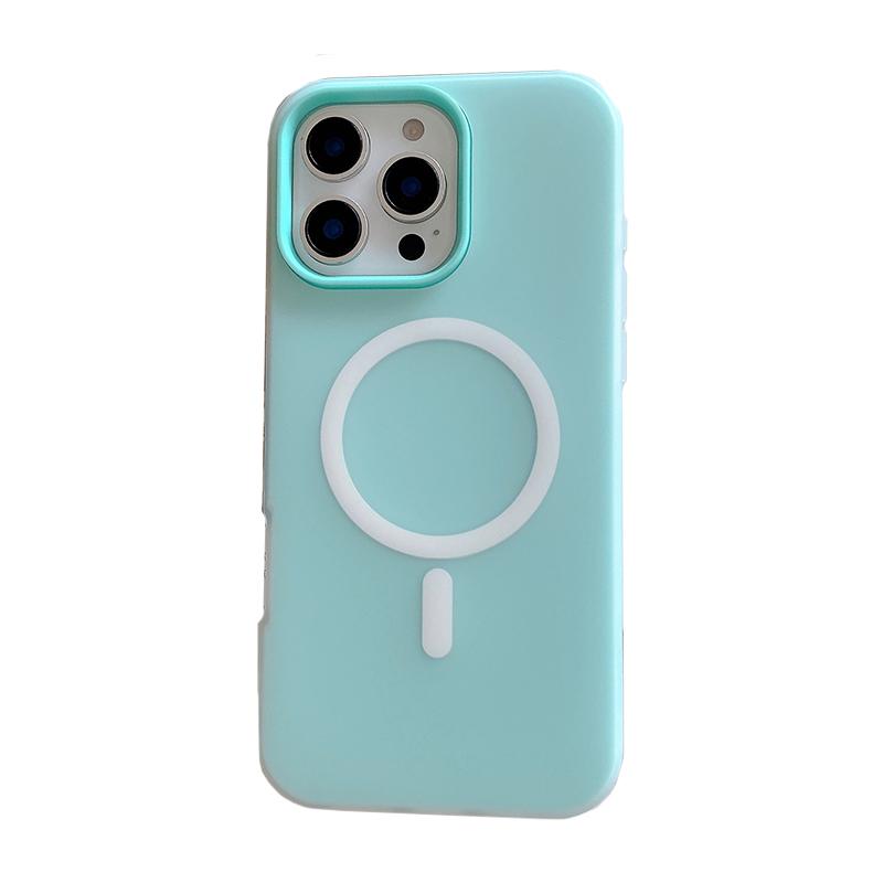Candy Color For Magsafe Magnetic Wireless Charging Phone Case For iPhone 17 Air 16 15 14 13 Pro Max 2 In 1 Matte TPU Back Cover