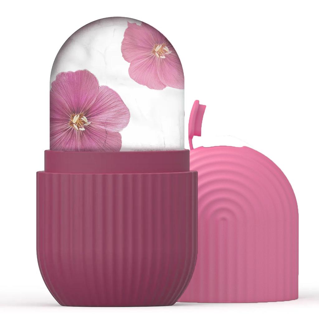Silicone Cube Tray Shape Face Facial Ice Roller Massage Face Massage Roller Frozen Facial Reusable Ice Face Roller Skincare Tool