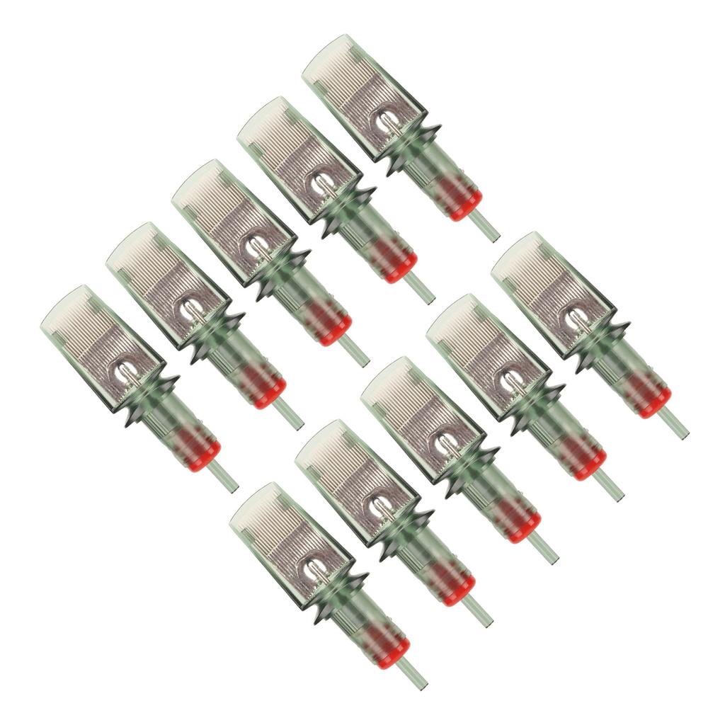 10pcs Curved Shading Needles Disposable Ultra Thin Curved RM Stainless Steel Shading Cartridge