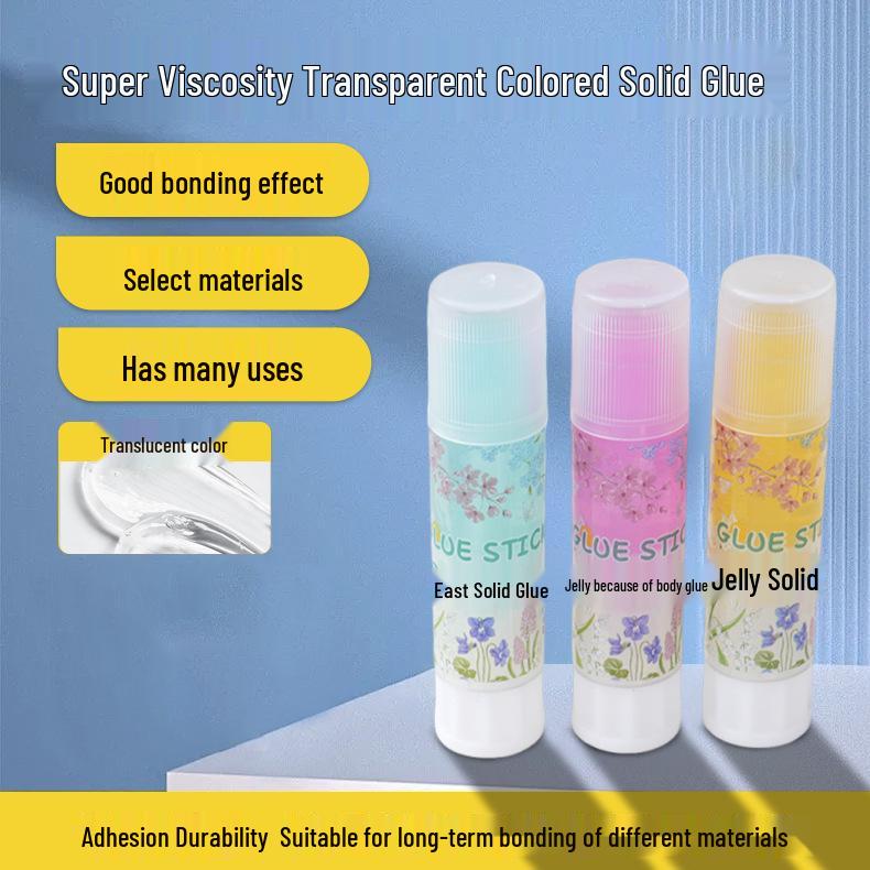 Eco-Friendly Transparent Colored Solid Glue, Formaldehyde-Free, for DIY, School & Office Use 9g розовый
