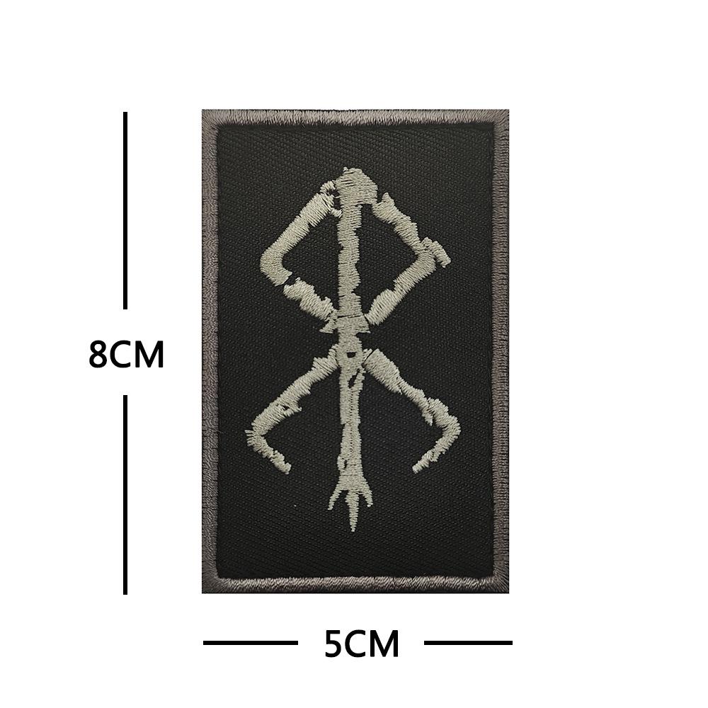 Viking Arrow 3D Rubber Patch with Velcro – Oracle Bone Script Square Patch for Bags and Outdoor Gear.