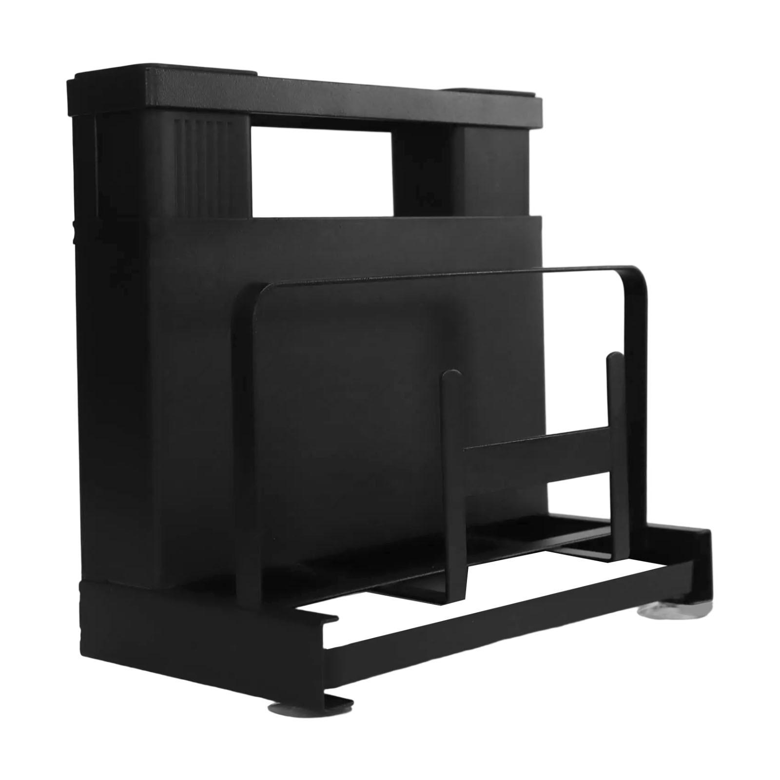 

Компактная кухонная полка из нержавеющей стали с нескользящим ковриком для хранения Black Carbon Steel