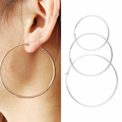 Women Non Pierced Spring Ear Clips Hoop Clip On Fake Earrings Ear Clips Hoop Clip On Fake Earrings