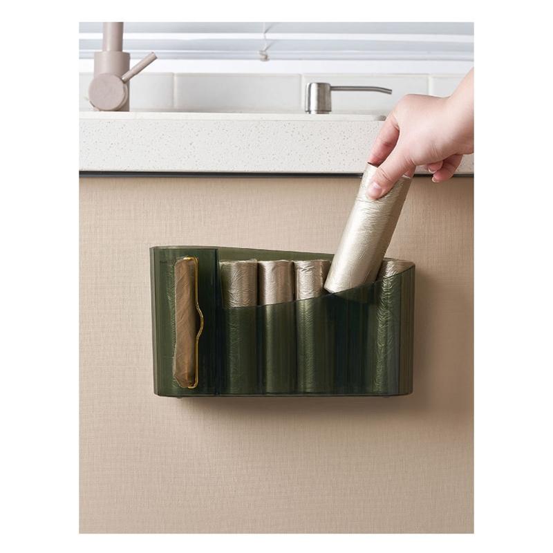 Multipurpose Plastic Bag Storage Box Large Capacity Wall Mounted Trash Bag Holder Dispenser For Daily Use