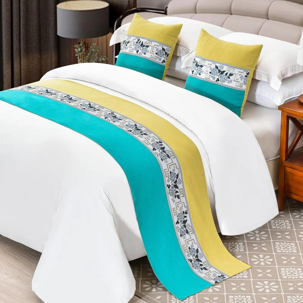 Luxury Floral Bedspreads Bed Runner Throw Bedding Single Queen King Bed Cover Towel Home Hotel Decorations
