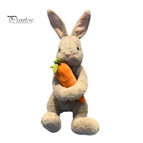 

Милый кролик плюшевый игрушка обнимает морковку мягкий кролик кукла для детей пасхальный декор вечеринка подарок диван спальня офис автомобиль украшение S коричневый