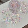 1Box Heart Star Colorful Nail Glitter Dopamine 3D Nail Art Charm Decoration Jewelry Manicure Accessory