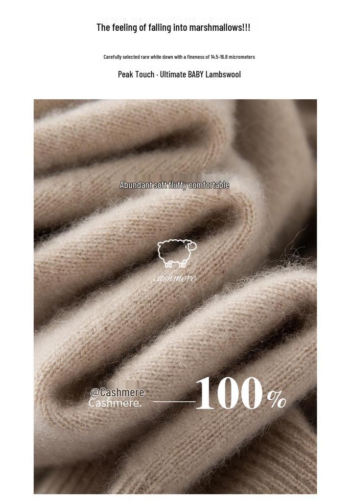 Women's Pure Cashmere Button-Up Round Neck Cardigan Sweater - Autumn/Winter Collection
