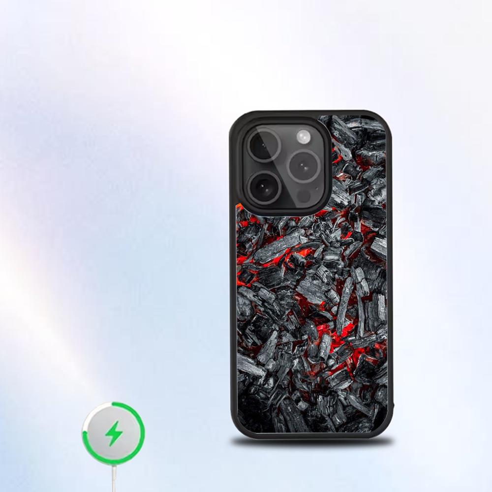 Carbon Fiber Pattern Painting Phone Case  For IPhone 16 15 14 13 12 11 Pro Mini Max Soft Magnetic Cover