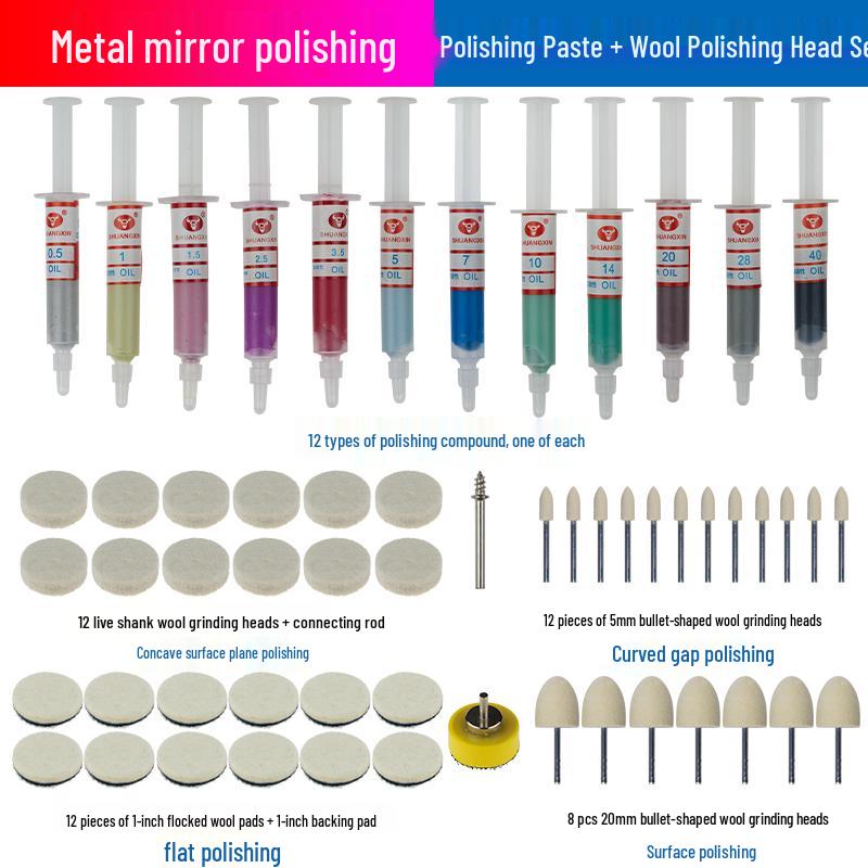 Wool Polishing and Grinding Head for Metal, Gemstone, Glass, and Jade