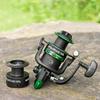 2024 High Quality Double Spool Metal Original Spinning Fishing Reel Black Green HK1000-7000 Model 5.2:1 Gao'zhuan'su'bi Carp Fishing Reel