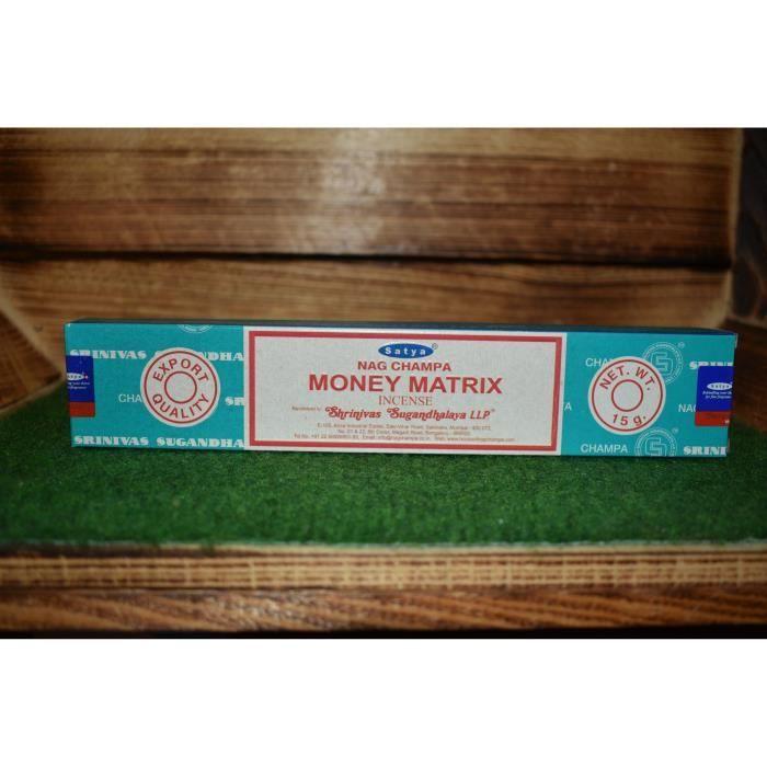 Encens - Satya - Money Matrix - Parfum Léger - Augmente La Productivité - Chance