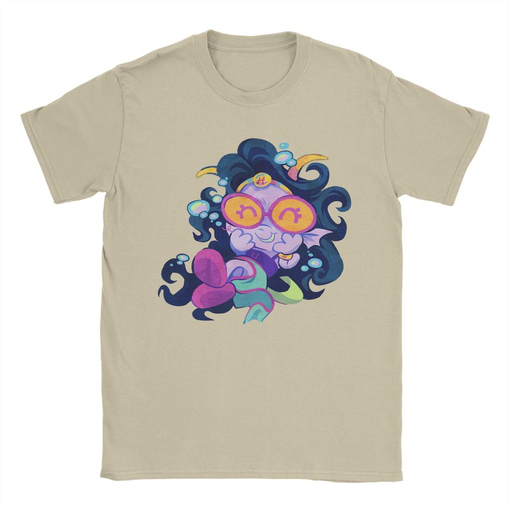 Feferi Piexes Manga Homestucked T Shirt  Harajuku T-Shirts Short-Sleeved Y2K Basic Tshirt Beach Comfortable Oversized Clothing