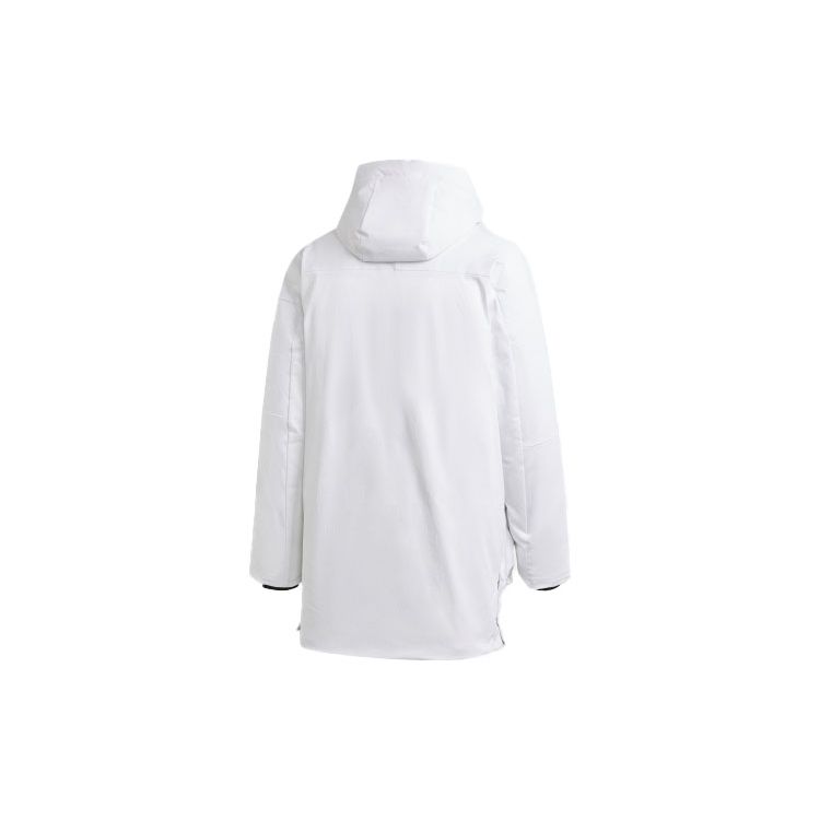 Adidas Full-Length Zip-Up Mid-Long Multi-Pocket 600 Fill Power Duck Down Jacket Unisex Outerwear White GN9838