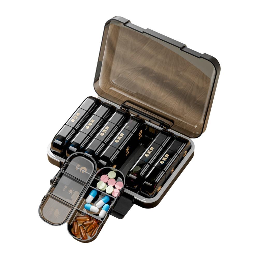 Portable Medicine Box Japanese-style Weekly Pill Organizer Pill Packing Box  Daily Medication