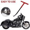 Motorcycle Exhaust Spring Hook, T Shaped Handle Exhaust Pipe Spring Puller Taller Hooks Tool with Rubber Coating for Motorcycle Vehicle Springs
