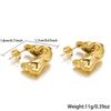 Atoztide Fashion Hollow Bamboo Hoop Earrings for Women Stainless Steel Jewelry Beads Ear Loop Threaded Earrings Mothers Day Gift