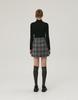 GIEMAR Classic Wool Skirt Gray Check