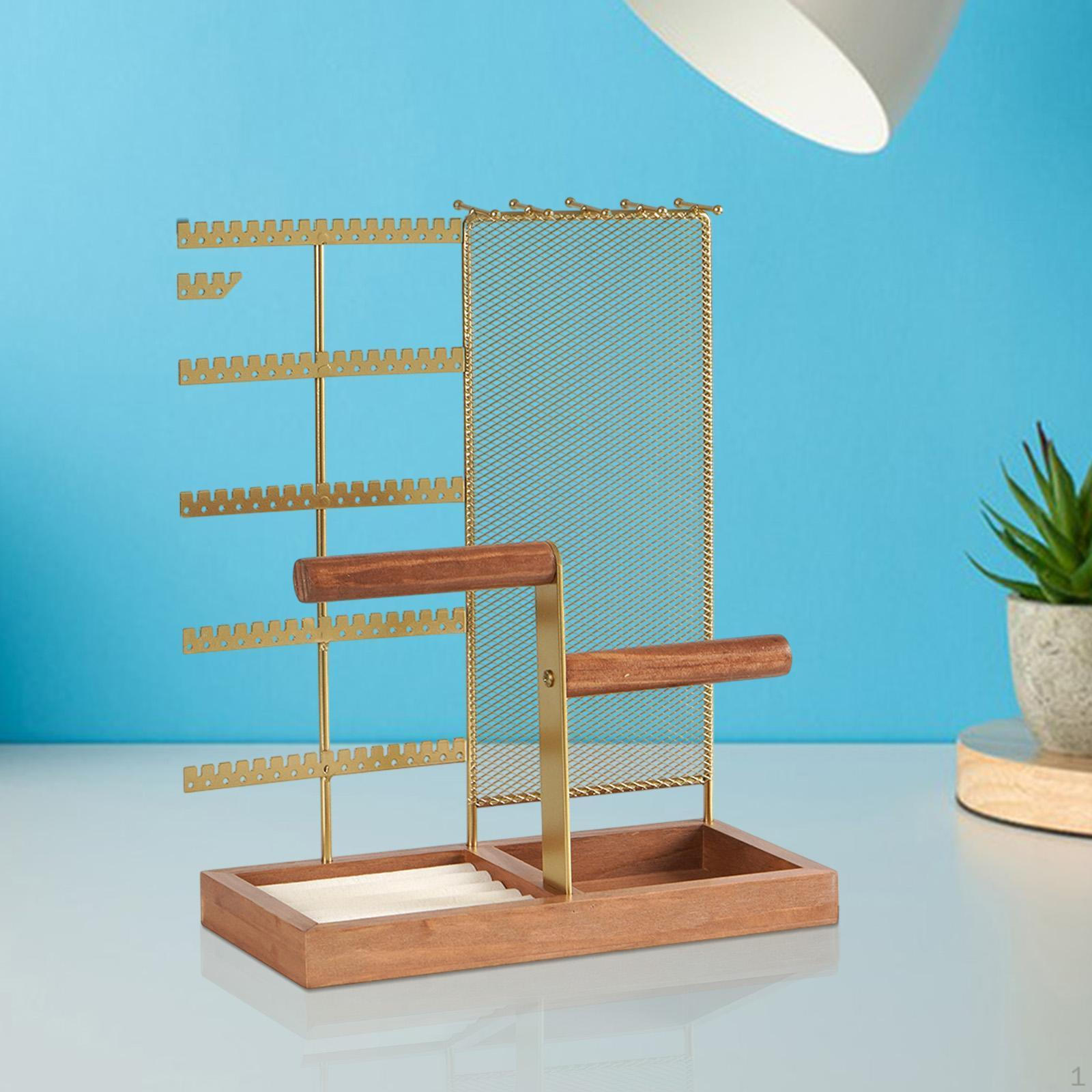 

Подставка для ювелирных изделий, органайзер для сережек, аксессуаров для волос золотой