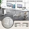 Computer Desk, with Power Sockets - White