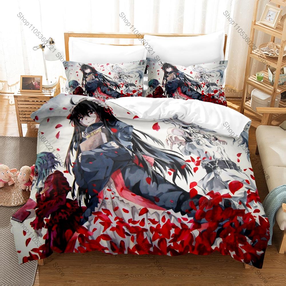 The Mystic Archives of Dantalian Vintage Anime Print 3PCS Bedding Set Duvet Cover + 2 Pillowcases Soft Bed Linen Gothic Anime