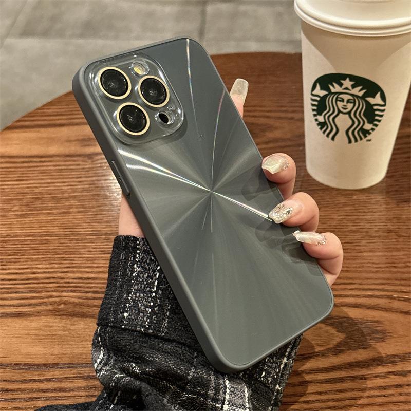 Applicable To IPhone16 Colorful Aurora CD Pattern Mobile Phone Case Apple 15 Crystal Lens Film Advanced Sense Protective Case 14