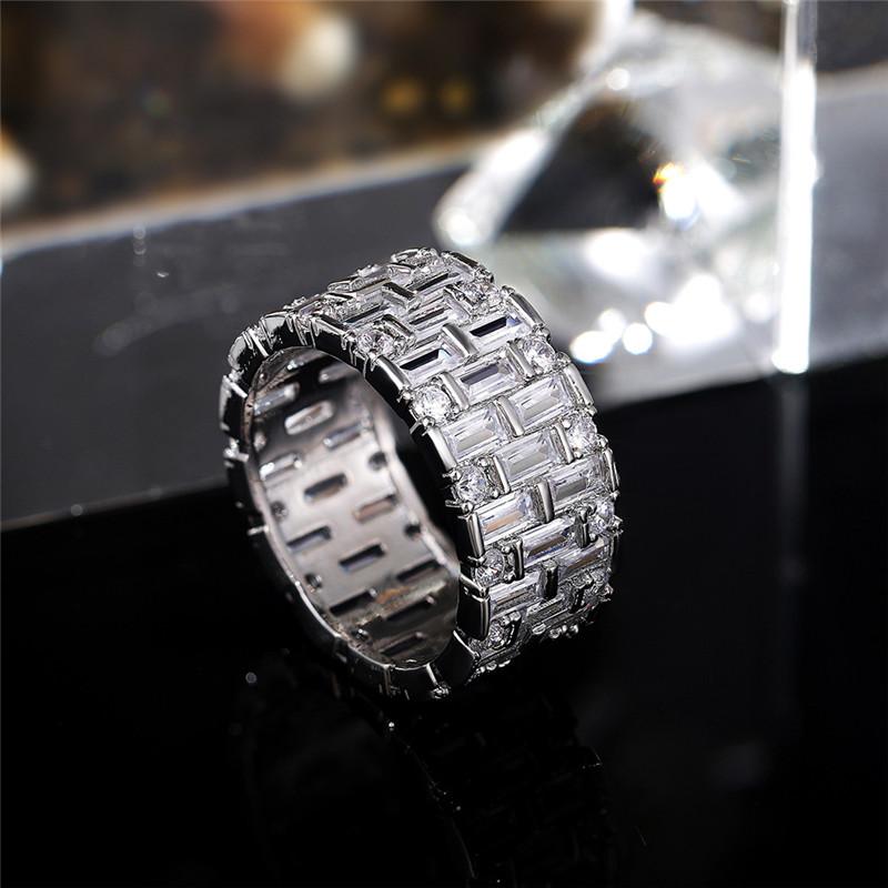 Luxury 925 Sterling Silver Women Wedding Rings Geometric CZ Simple Stylish Female Accessories High Quality Statement Jewelry