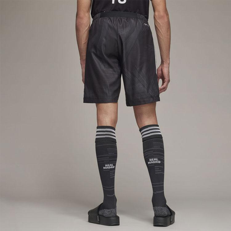 Y-3 X Adidas Royal Madrid Striped Logo Breathable Sports Training Shorts Men Bottoms Black HI3979