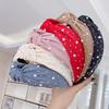 PROLY New Fashion Women Headband Shining Pearls Rhinestone Hairband Center Knot Casual Headwear Girls Hair Accessories