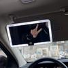Wiederaufladbarer LED Auto Schminkspiegel mit Sonnenblendenclip, HD Verstellbarer Fülllicht Kosmetikspiegel für Damen Mädchen, Universelles Dünnes Design